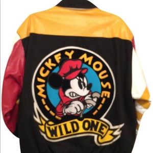 COPY - Mickey Mouse Vintage Biker Leather/Cotton Jacket